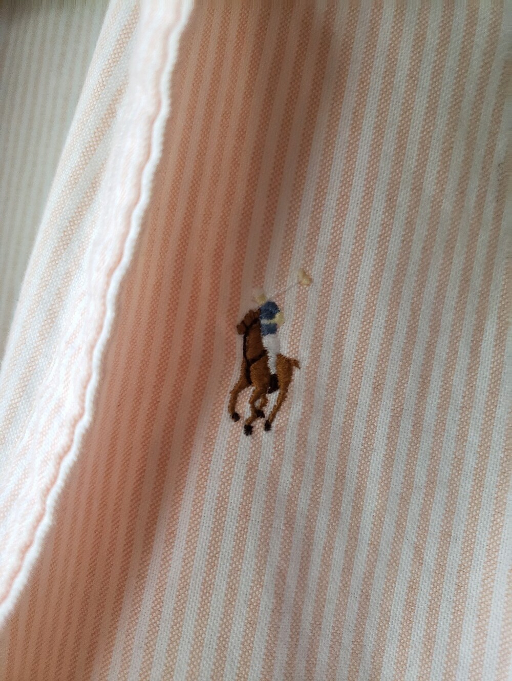 Ralph Lauren Light Pink Striped Short Sleeve Button-Down Shirt - Picture 3 of 5
